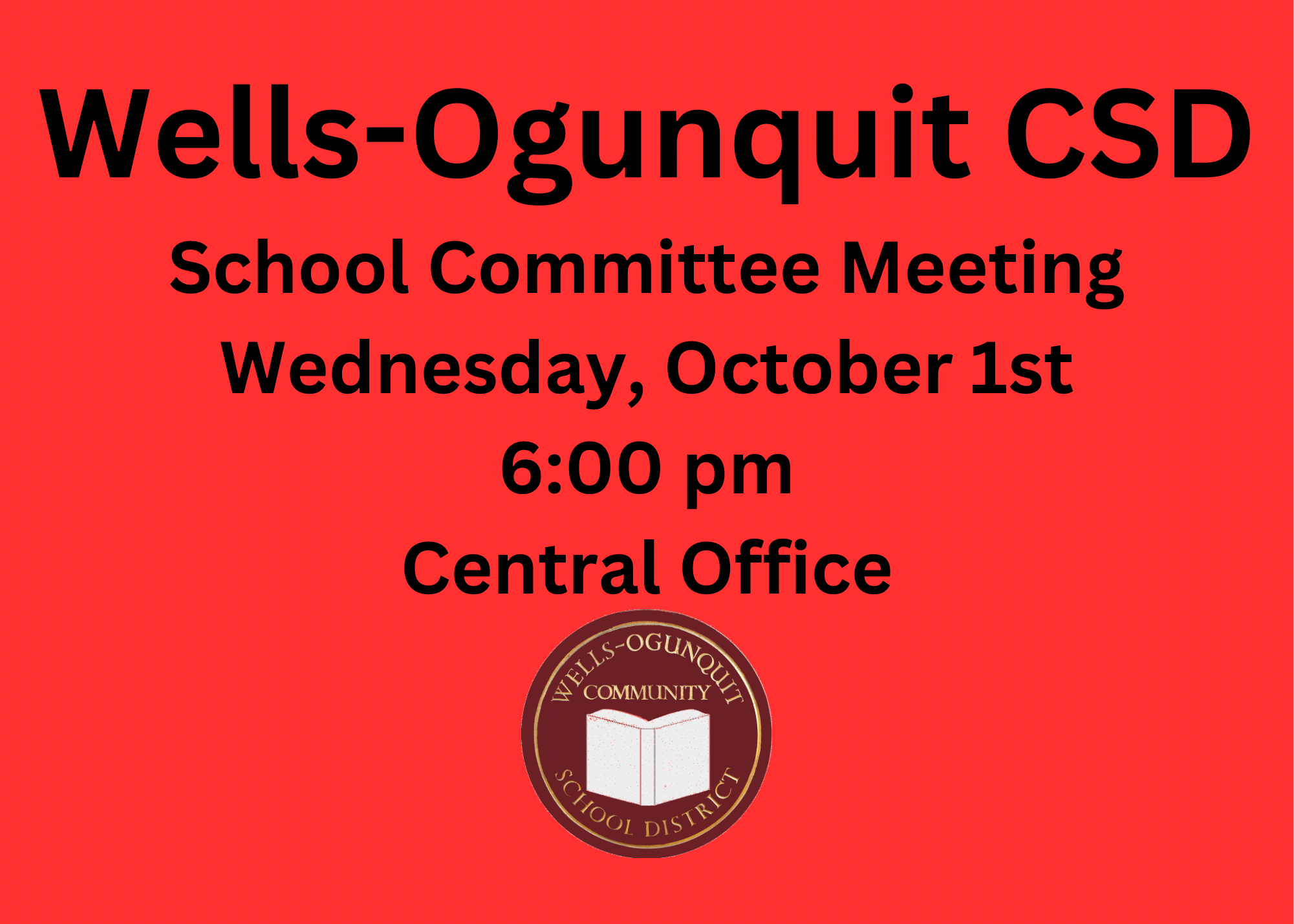 WOCSD October School Committee Meeting